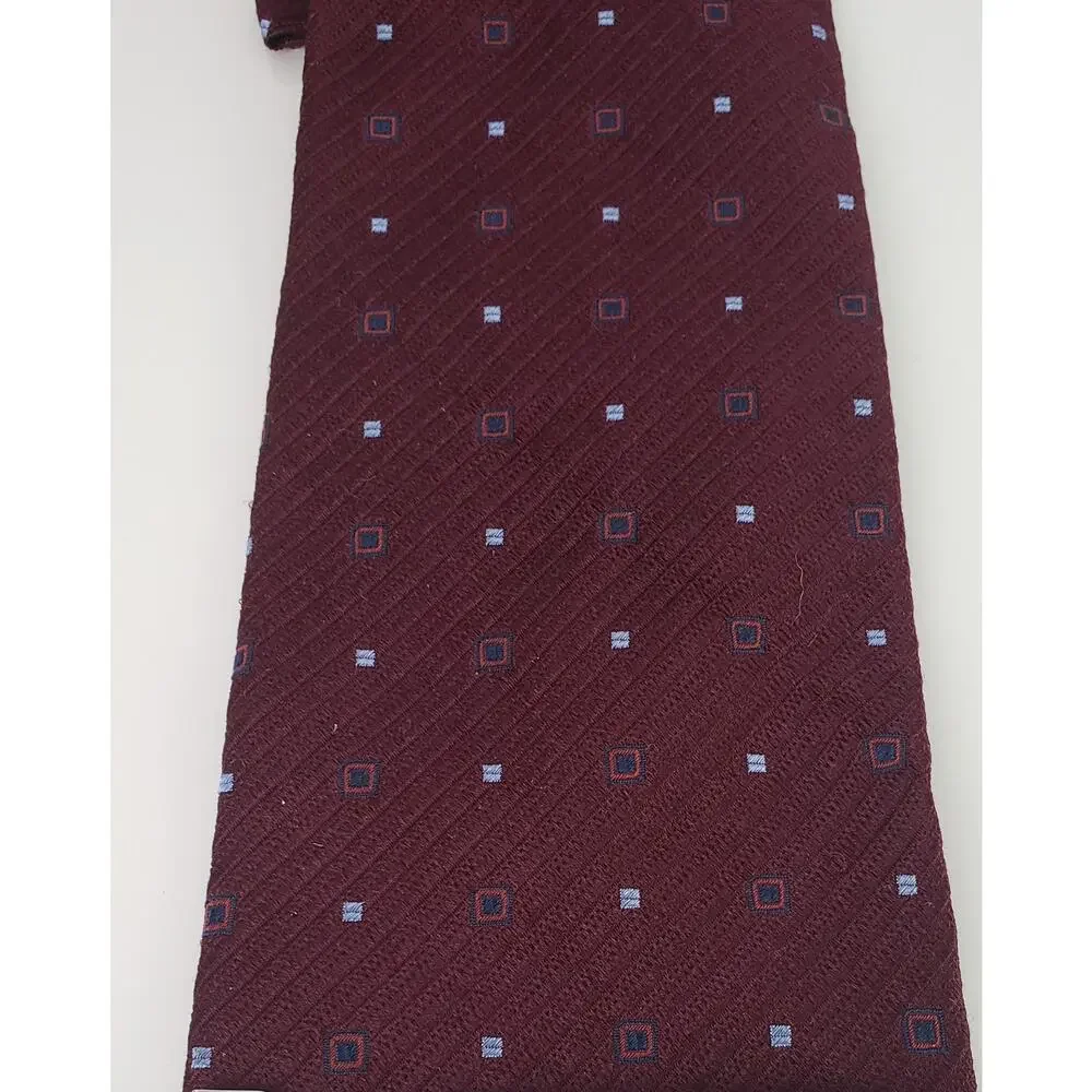 CARNAVAL DE VENISE Classic Men's Silk Tie Burgundy Business Formal wedding